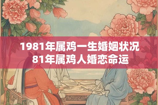 1981年属鸡一生婚姻状况 81年属鸡人婚恋命运