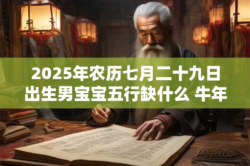 2025年农历七月二十九日出生男宝宝五行缺什么 牛年男孩名字推荐