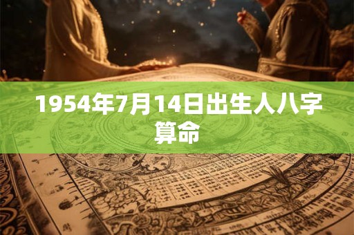 1954年7月14日出生人八字算命