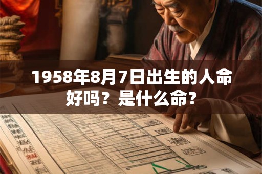 1958年8月7日出生的人命好吗？是什么命？