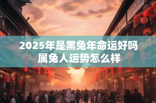 2025年是黑兔年命运好吗 属兔人运势怎么样