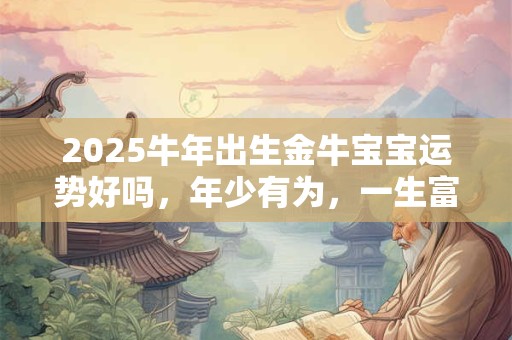 2025牛年出生金牛宝宝运势好吗，年少有为，一生富贵多金