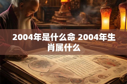 2004年是什么命 2004年生肖属什么