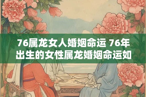 76属龙女人婚姻命运 76年出生的女性属龙婚姻命运如何