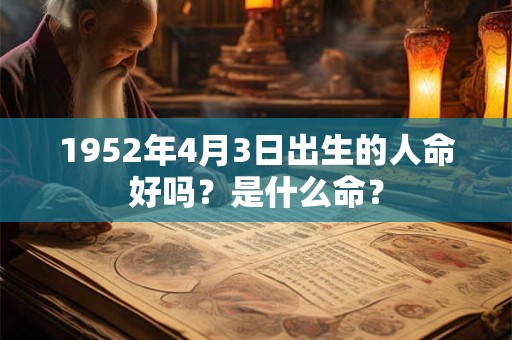 1952年4月3日出生的人命好吗?是什么命? 1952年4月3日出生的人命好吗?是什么命?