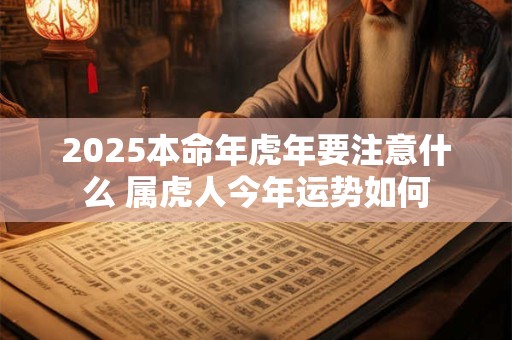 2025本命年虎年要注意什么 属虎人今年运势如何