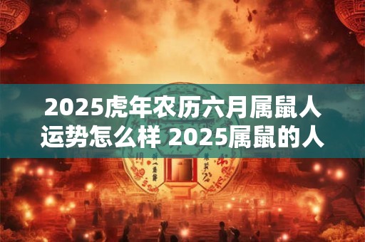 2025虎年农历六月属鼠人运势怎么样 2025属鼠的人结婚大利月有哪些