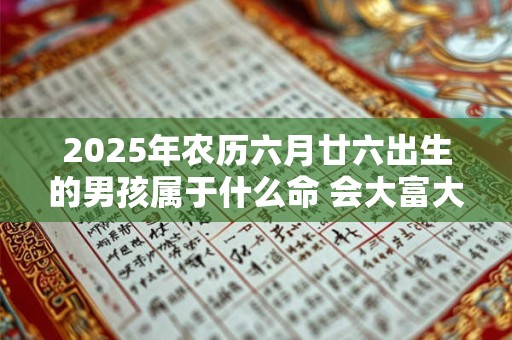 2025年农历六月廿六出生的男孩属于什么命 会大富大贵吗