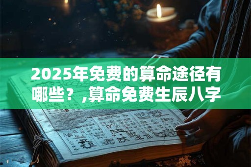 2025年免费的算命途径有哪些？,算命免费生辰八字 2025年运势