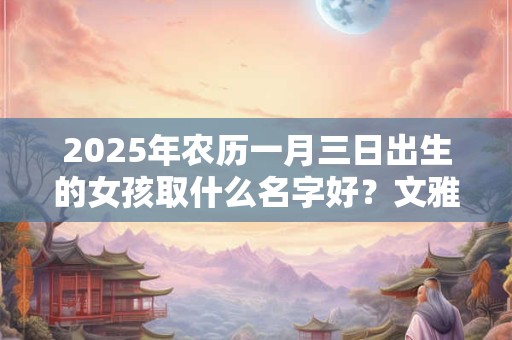 2025年农历一月三日出生的女孩取什么名字好？文雅的女孩名字推荐