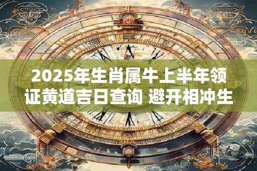 2025年生肖属牛上半年领证黄道吉日查询 避开相冲生肖
