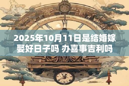 2025年10月11日是结婚嫁娶好日子吗 办喜事吉利吗