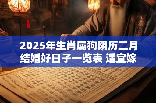 2025年生肖属狗阴历二月结婚好日子一览表 适宜嫁娶的吉日