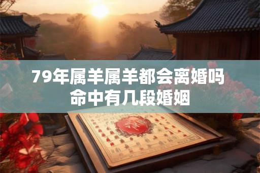 79年属羊属羊都会离婚吗 命中有几段婚姻