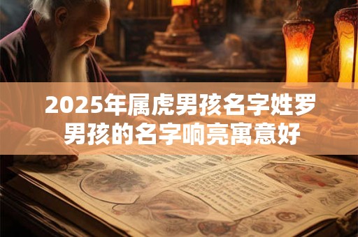 2025年属虎男孩名字姓罗 男孩的名字响亮寓意好