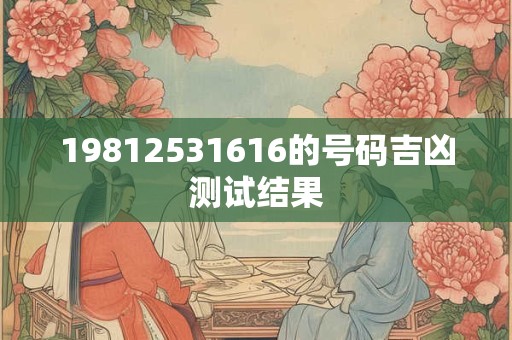 19812531616的号码吉凶测试结果