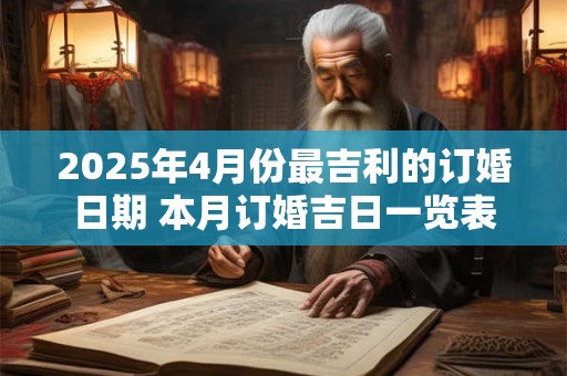 2025年4月份最吉利的订婚日期 本月订婚吉日一览表