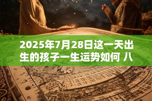 2025年7月28日这一天出生的孩子一生运势如何 八字好不好