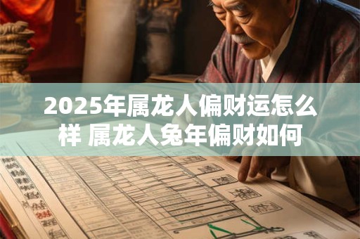 2026年属龙人偏财运怎么样 属龙人兔年偏财如何