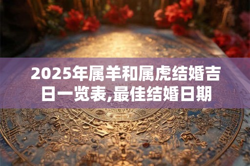 2025年属羊和属虎结婚吉日一览表,最佳结婚日期