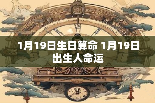 1月19日生日算命 1月19日出生人命运
