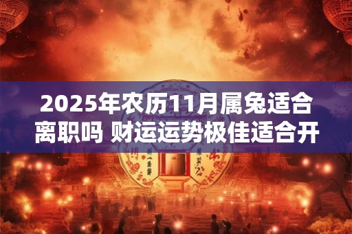 2025年农历11月属兔适合离职吗 财运运势极佳适合开源