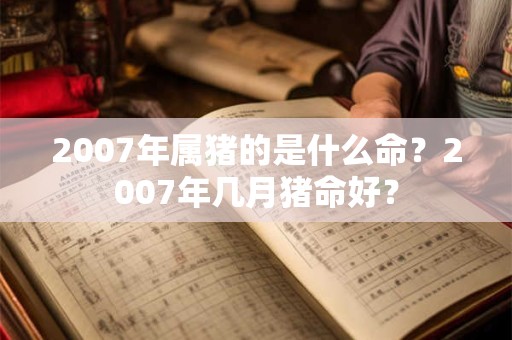 2007年属猪的是什么命？2007年几月猪命好？
