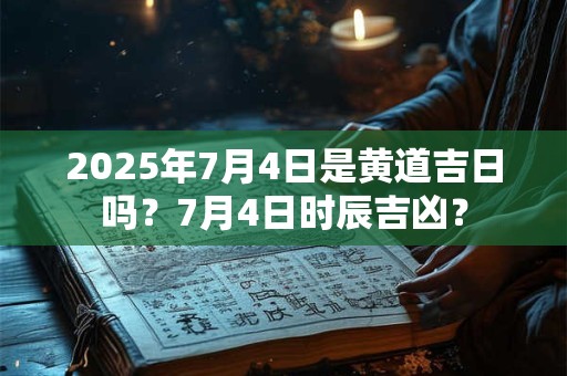 2025年7月4日是黄道吉日吗？7月4日时辰吉凶？