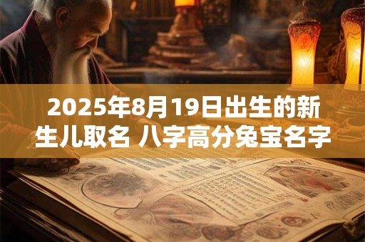 2025年8月19日出生的新生儿取名 八字高分兔宝名字