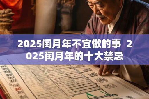 2025闰月年不宜做的事  2025闰月年的十大禁忌