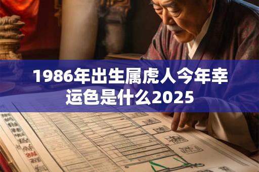 1986年出生属虎人今年幸运色是什么2025