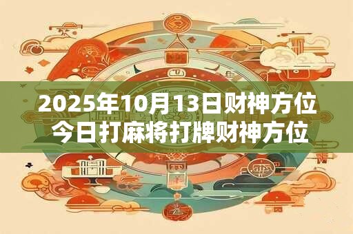 2025年10月13日财神方位 今日打麻将打牌财神方位