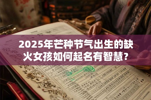 2025年芒种节气出生的缺火女孩如何起名有智慧？