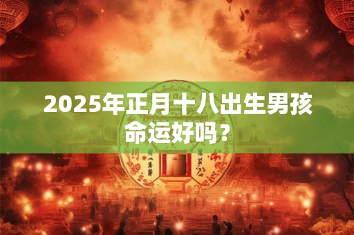 2025年正月十八出生男孩命运好吗？