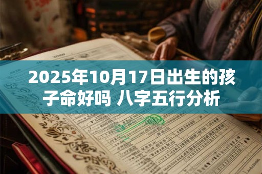 2025年10月17日出生的孩子命好吗 八字五行分析 2025年10月17日出生的孩子命好吗 八字五行分析