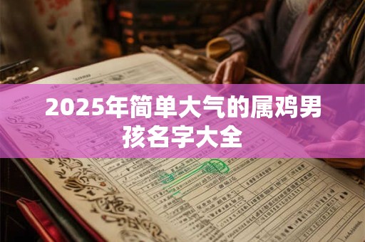 2025年简单大气的属鸡男孩名字大全