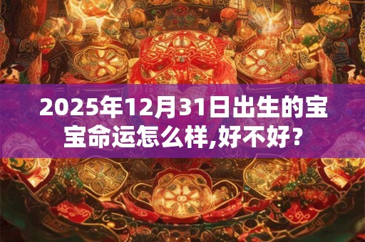 2025年12月31日出生的宝宝命运怎么样,好不好？