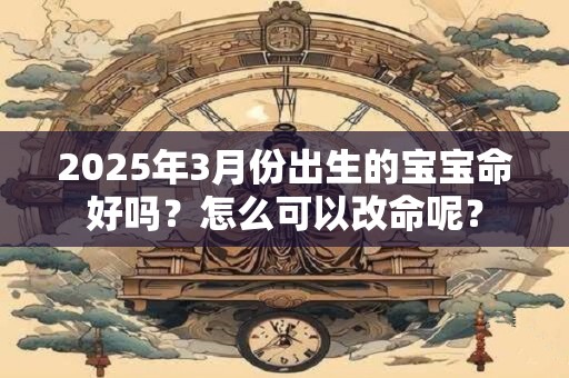 2025年3月份出生的宝宝命好吗?怎么可以改命呢? 2025年3月份出生的宝宝命好吗?怎么可以改命呢?