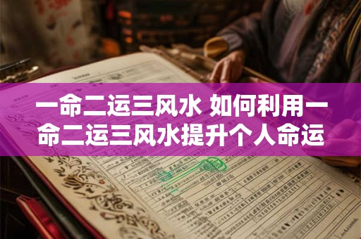 一命二运三风水 如何利用一命二运三风水提升个人命运