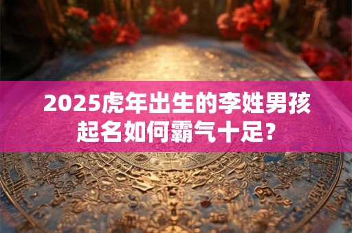 2025虎年出生的李姓男孩起名如何霸气十足？