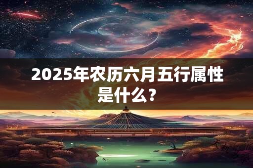 2025年农历六月五行属性是什么？