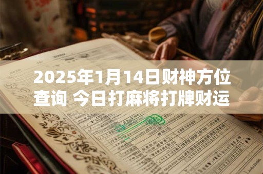 2025年1月14日财神方位查询 今日打麻将打牌财运方位