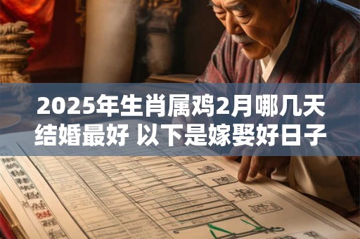 2025年生肖属鸡2月哪几天结婚最好 以下是嫁娶好日子