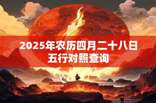 2026年农历四月二十八日五行对照查询