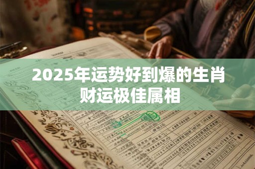 2025年运势好到爆的生肖 财运极佳属相