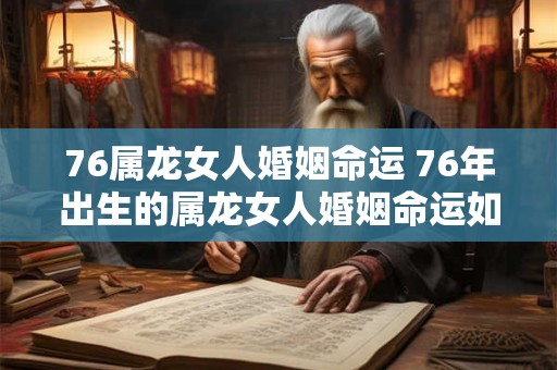 76属龙女人婚姻命运 76年出生的属龙女人婚姻命运如何