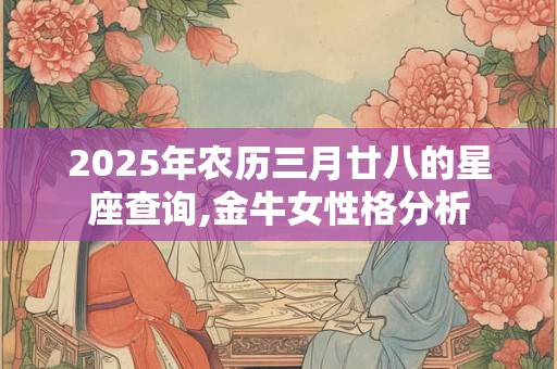 2025年农历三月廿八的星座查询,金牛女性格分析