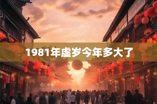 1981年虚岁今年多大了