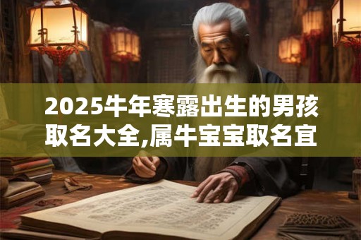 2026牛年寒露出生的男孩取名大全,属牛宝宝取名宜用字