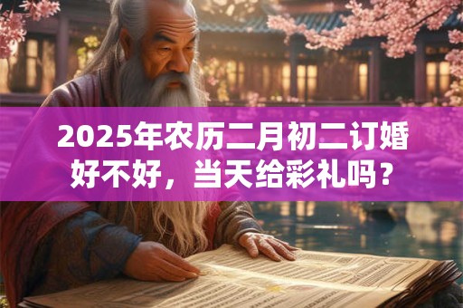 2025年农历二月初二订婚好不好，当天给彩礼吗？